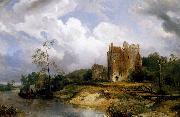 Wijnand Nuyen River Landscape with Ruins France oil painting artist